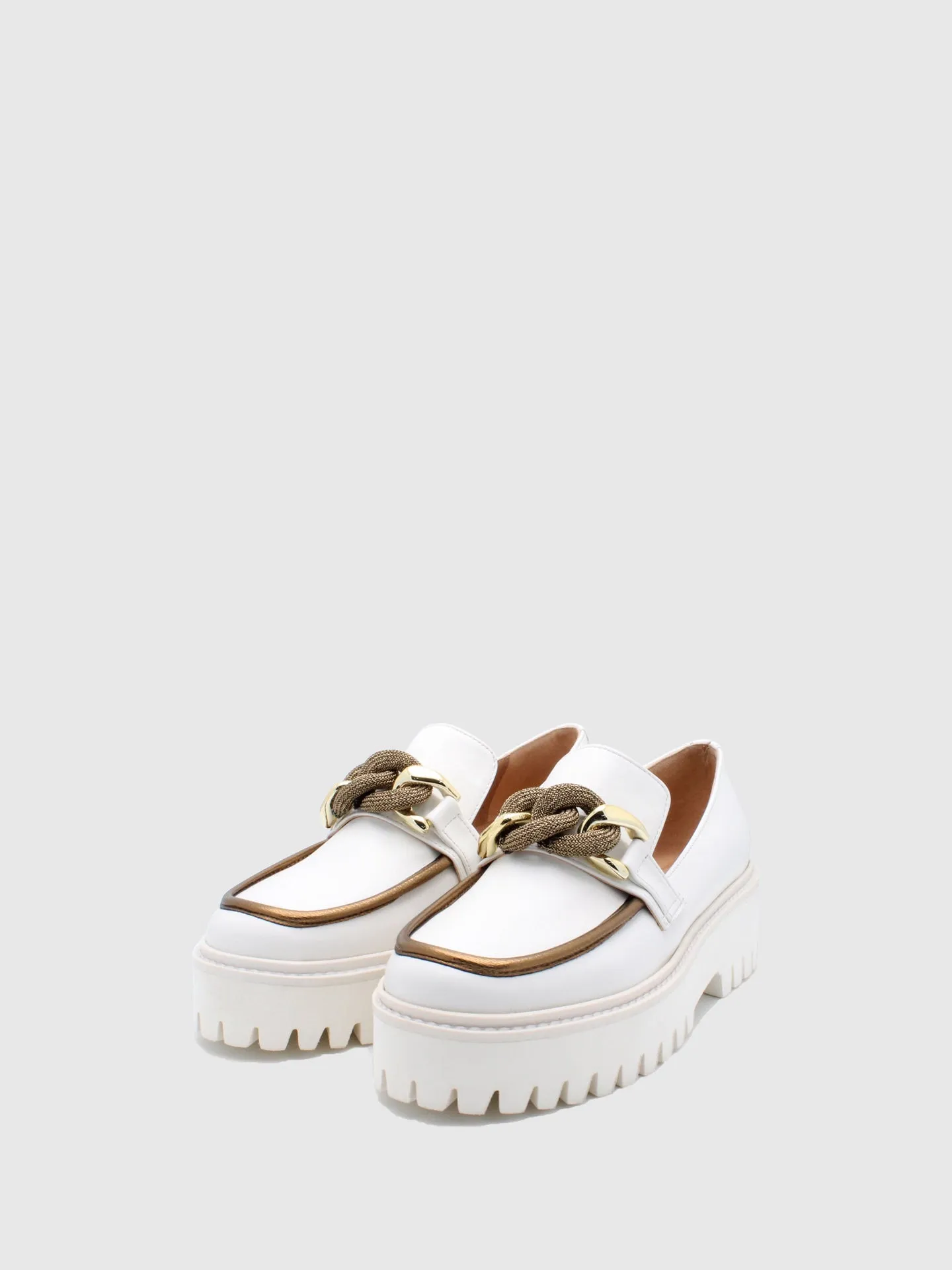 Appliqués Loafers Hunky Panky Off White/Gold
